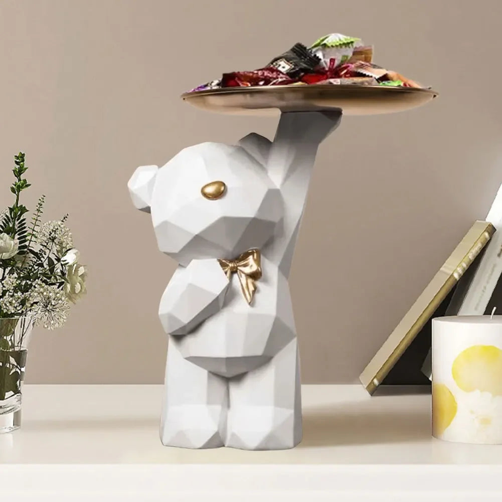 Storage tray – Resin – Geometric bear design – Stylish home or office organizer 3