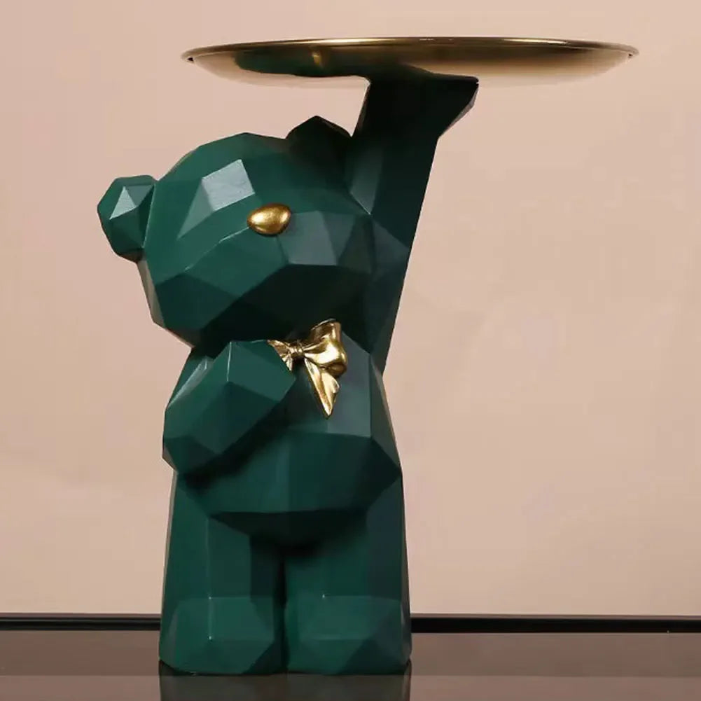 Storage tray – Resin – Geometric bear design – Stylish home or office organizer 9