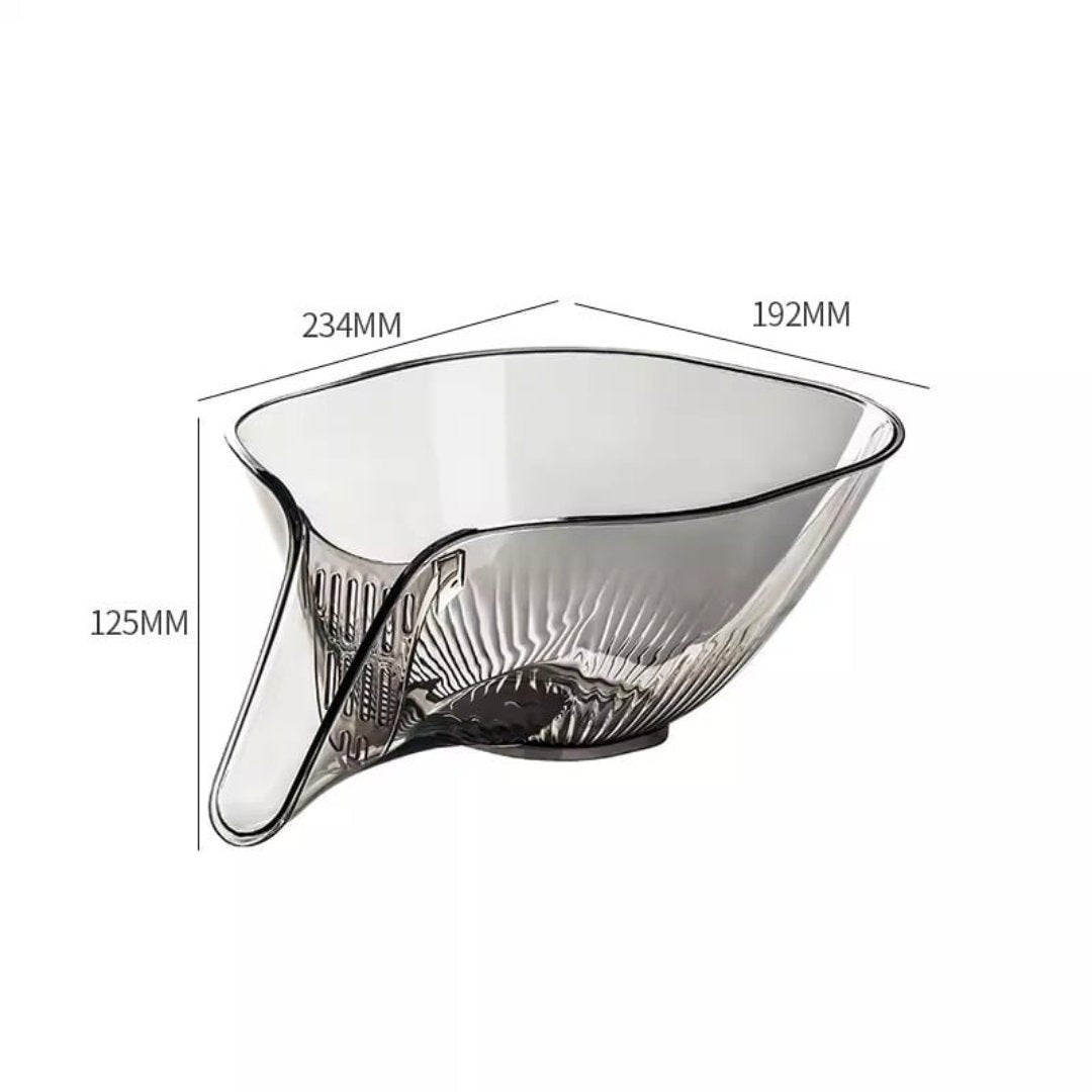 Strainer – Heat-resistant plastic – Compact gray design – Versatile for draining and rinsing 7