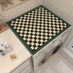 Stylish Checkerboard Washing Machine Cover Mat for Everyday Use 1