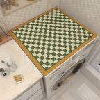Stylish Checkerboard Washing Machine Cover Mat for Everyday Use 2