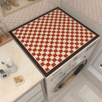 Stylish Checkerboard Washing Machine Cover Mat for Everyday Use 3