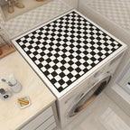 Stylish Checkerboard Washing Machine Cover Mat for Everyday Use 4