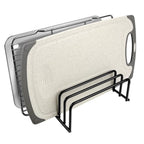 Stylish Steel Storage Rack with Dividers for Cutting Boards and Kitchen Tools – Matte Black Organizer 3