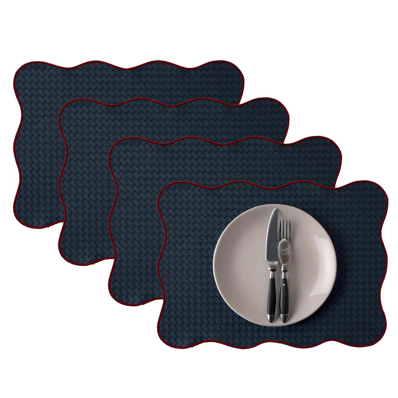 Table mat – Waterproof fabric – Lace decorative edge – Nordic style – Elegant dining accessory 7