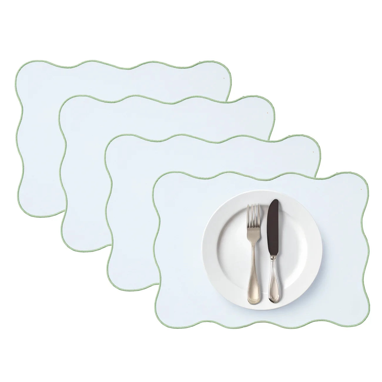 Table mat – Waterproof fabric – Lace decorative edge – Nordic style – Elegant dining accessory 8