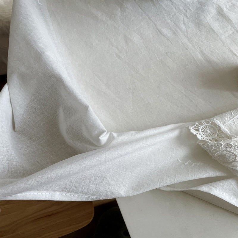 Tablecloth – Cotton lace – French white design – Elegant dining accessory – Machine washable 4