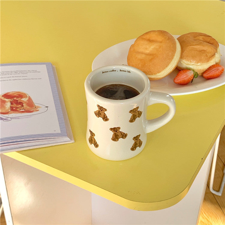 Adorable Bear-Shaped Cozy Ceramic Mug