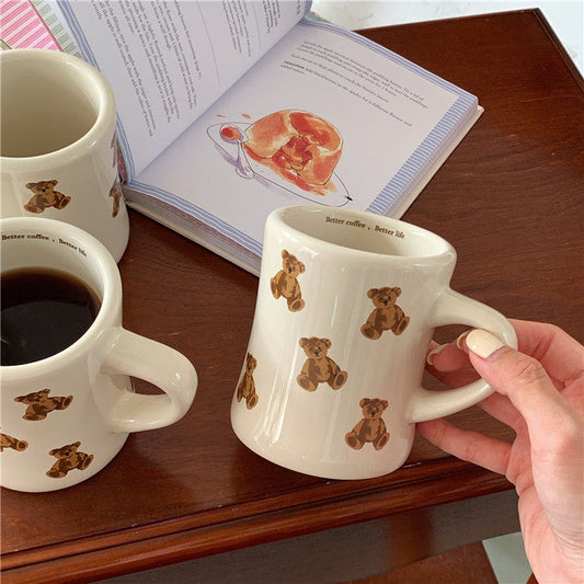Adorable Bear-Shaped Cozy Ceramic Mug