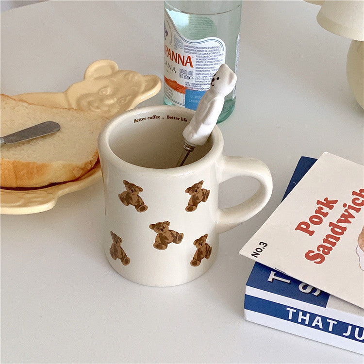 Adorable Bear-Shaped Cozy Ceramic Mug