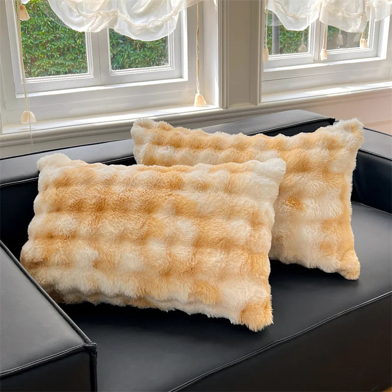 Solid color thickened polyester pillowcases, measuring 48x74cm, designed for cozy home decor. The soft texture enhances comfort, making them perfect 8