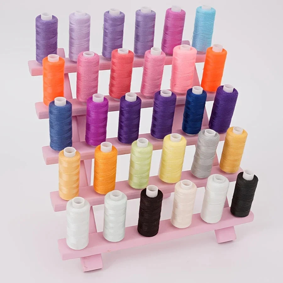 Thread holder – Solid wood – Self-standing design – Holds 30 spools of thread – Eco-friendly craft organizer 2