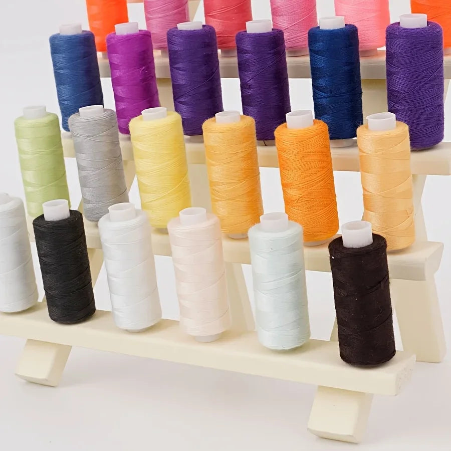 Thread holder – Solid wood – Self-standing design – Holds 30 spools of thread – Eco-friendly craft organizer 3