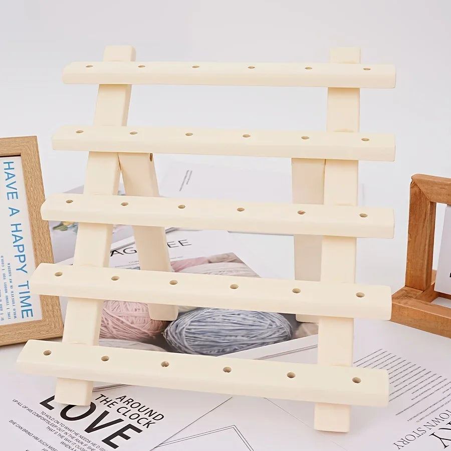 Thread holder – Solid wood – Self-standing design – Holds 30 spools of thread – Eco-friendly craft organizer 5