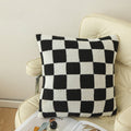 Throw Pillow Cover – Checkerboard Pattern – Soft Polyester-Cotton Blend – Fits 18x18 Pillow Inserts 0