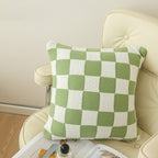 Throw Pillow Cover – Checkerboard Pattern – Soft Polyester-Cotton Blend – Fits 18x18 Pillow Inserts 3