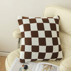 Throw Pillow Cover – Checkerboard Pattern – Soft Polyester-Cotton Blend – Fits 18x18 Pillow Inserts 4