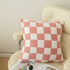 Throw Pillow Cover – Checkerboard Pattern – Soft Polyester-Cotton Blend – Fits 18x18 Pillow Inserts 5