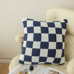 Throw Pillow Cover – Checkerboard Pattern – Soft Polyester-Cotton Blend – Fits 18x18 Pillow Inserts 6