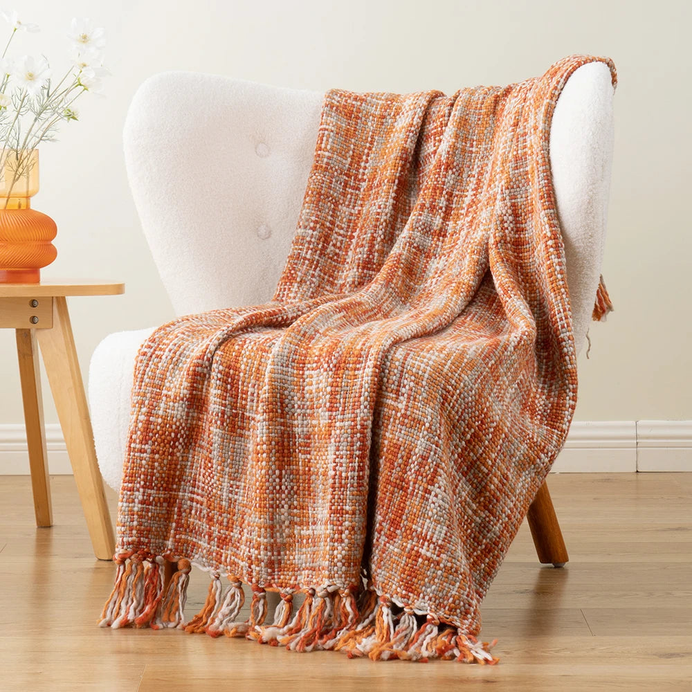 Throw blanket – 100% acrylic – Multicolor boho design – Cozy decorative accessory – 50 x 60 in 1