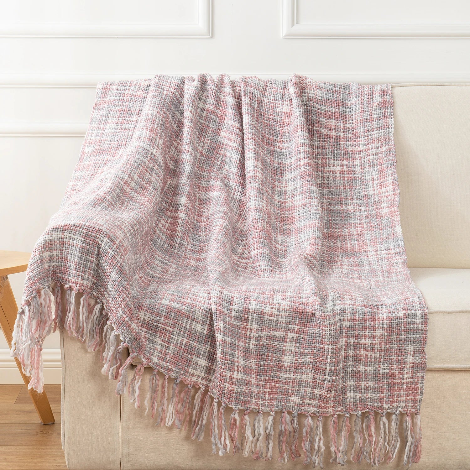 Throw blanket – 100% acrylic – Multicolor boho design – Cozy decorative accessory – 50 x 60 in 6