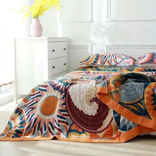 Throw blanket – 100% cotton – Soft and breathable – Cozy all-season comfort – 59 x 79 in 1