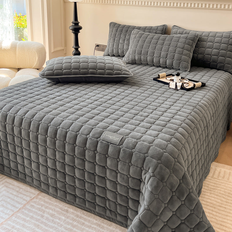 Throw blanket – Soft fabric – Modern square texture – Cozy home accessory 0