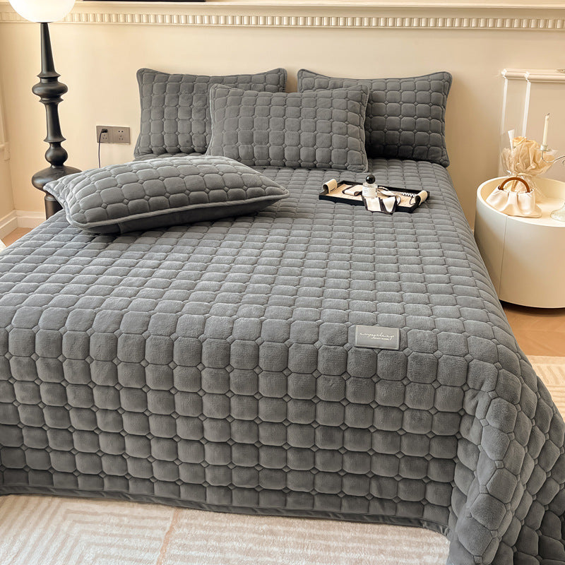 Throw blanket – Soft fabric – Modern square texture – Cozy home accessory 1