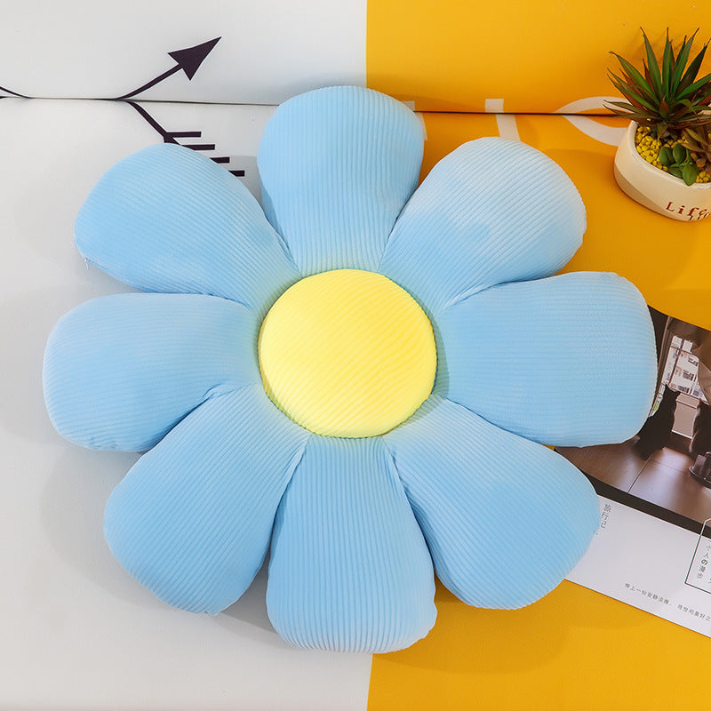 Throw pillow – Soft fabric – Daisy flower design – Cozy accent for couch or bed 3