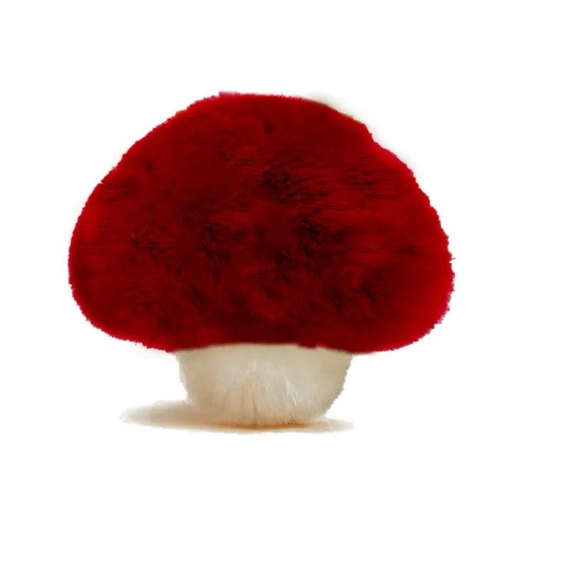 Throw pillow – Soft wool – Retro red mushroom design – Cozy couch accent – 16 x 16 in 5