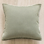 Throw pillow cover – Durable fabric – Green and brown grid – Modern decorative cushion – 17.7 x 17.7 in 5
