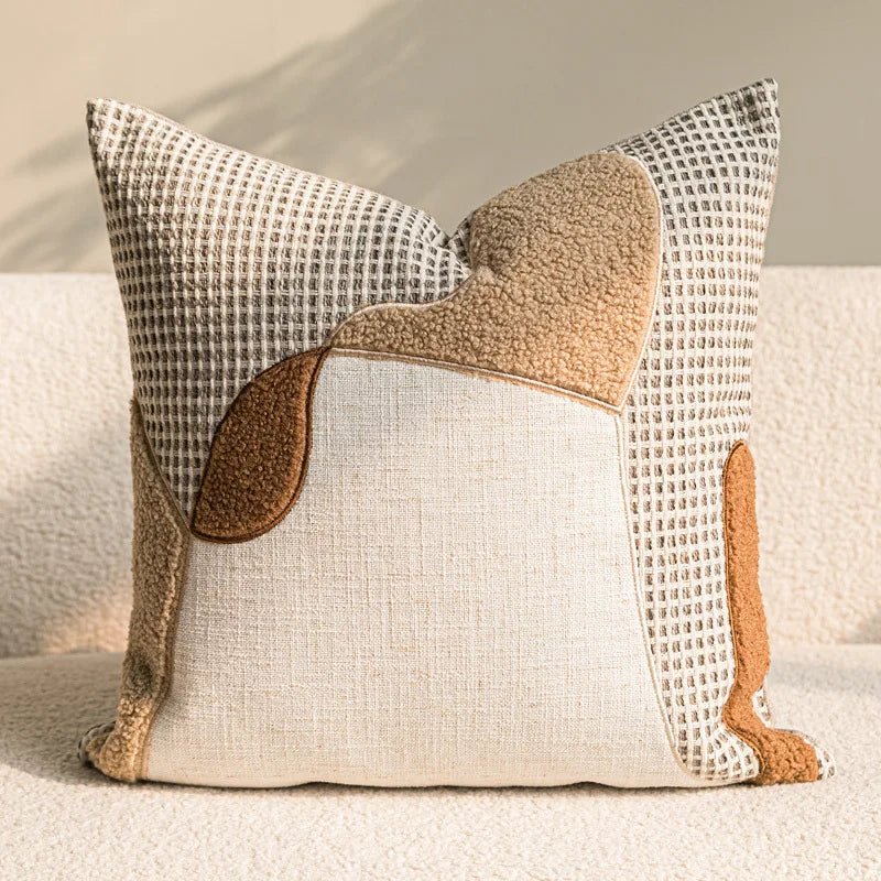 Throw pillow cover – High-quality fabric – Geometry pattern – Light luxury style – Decorative accent for living room 4