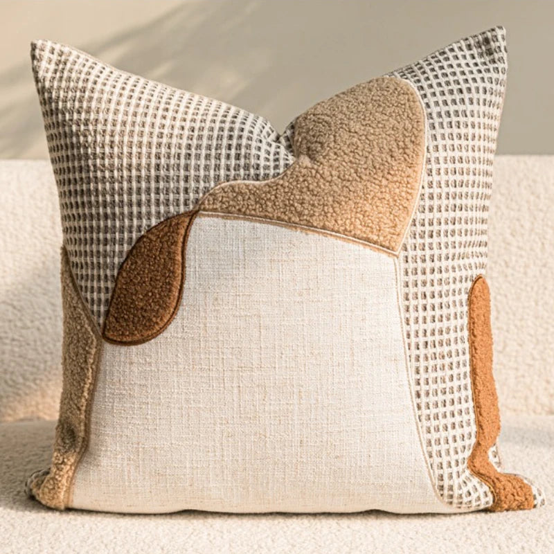 Throw pillow cover – High-quality fabric – Geometry pattern – Light luxury style – Decorative accent for living room 6