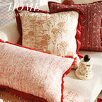 Throw pillow cover – Soft fabric – Pink retro design – Decorative home accent for living room 0