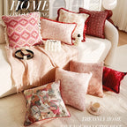 Throw pillow cover – Soft fabric – Pink retro design – Decorative home accent for living room 1