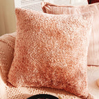 Throw pillow cover – Soft fabric – Pink retro design – Decorative home accent for living room 12