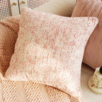 Throw pillow cover – Soft fabric – Pink retro design – Decorative home accent for living room 23