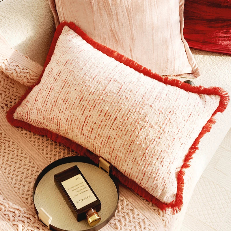 Throw pillow cover – Soft fabric – Pink retro design – Decorative home accent for living room 24