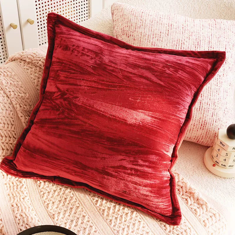 Throw pillow cover – Soft fabric – Pink retro design – Decorative home accent for living room 4