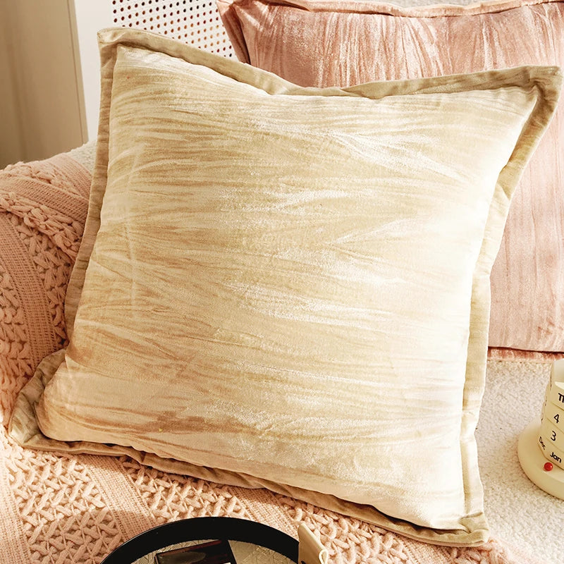 Throw pillow cover – Soft fabric – Pink retro design – Decorative home accent for living room 9