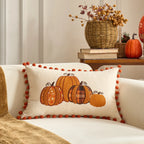 Throw pillow cover – Velvet – Pumpkin design – Autumn decor – 30 x 50 cm and 45 x 45 cm 14