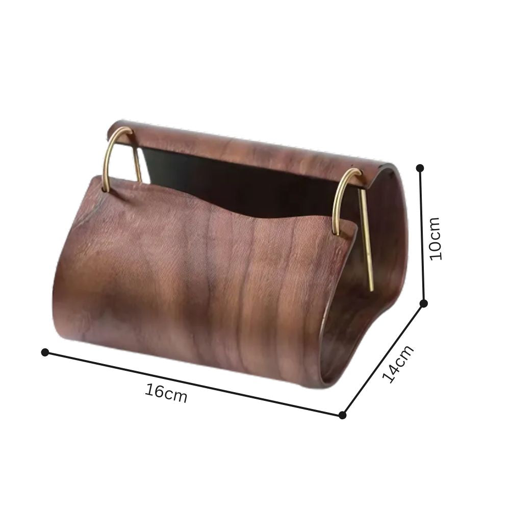 Tissue box cover – Solid walnut wood – Elegant brass slot – Modern home accent for living room or office 11