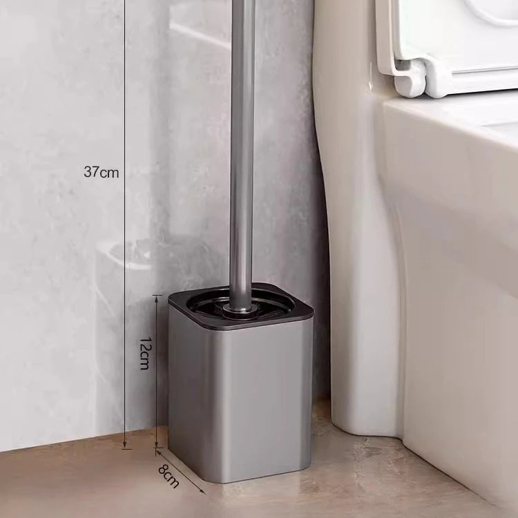 Toilet brush and holder – Metal shell – Wall-mounted design – Space-saving and hygienic bathroom accessory 6