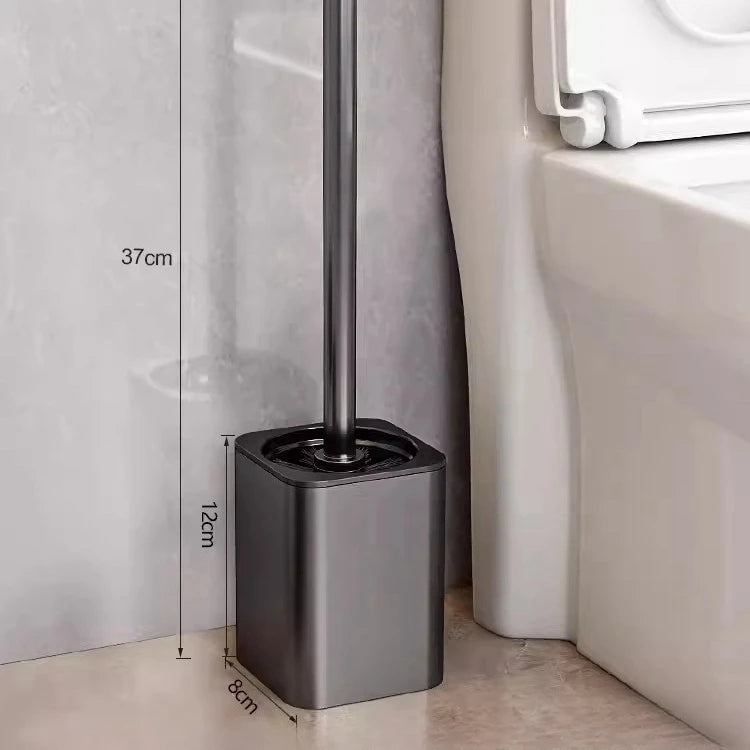 Toilet brush and holder – Metal shell – Wall-mounted design – Space-saving and hygienic bathroom accessory 8