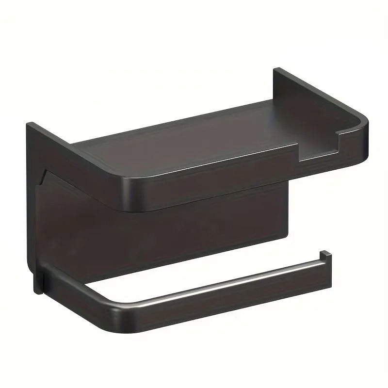 Toilet paper holder – Wall-mounted storage rack – Space-saving design – Modern bathroom organizer 6