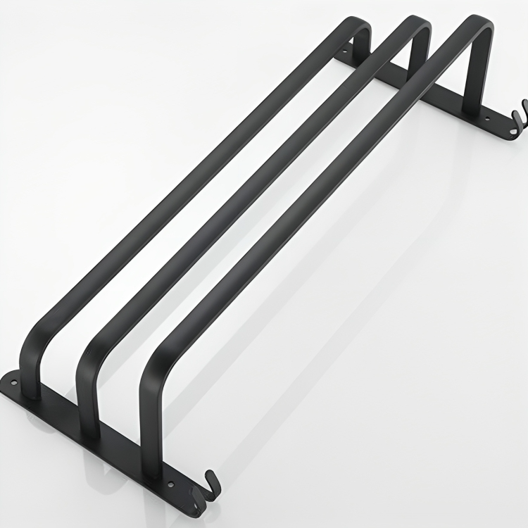 Towel rack – Aluminum – Black finish – Easy installation – Space-saving solution 6