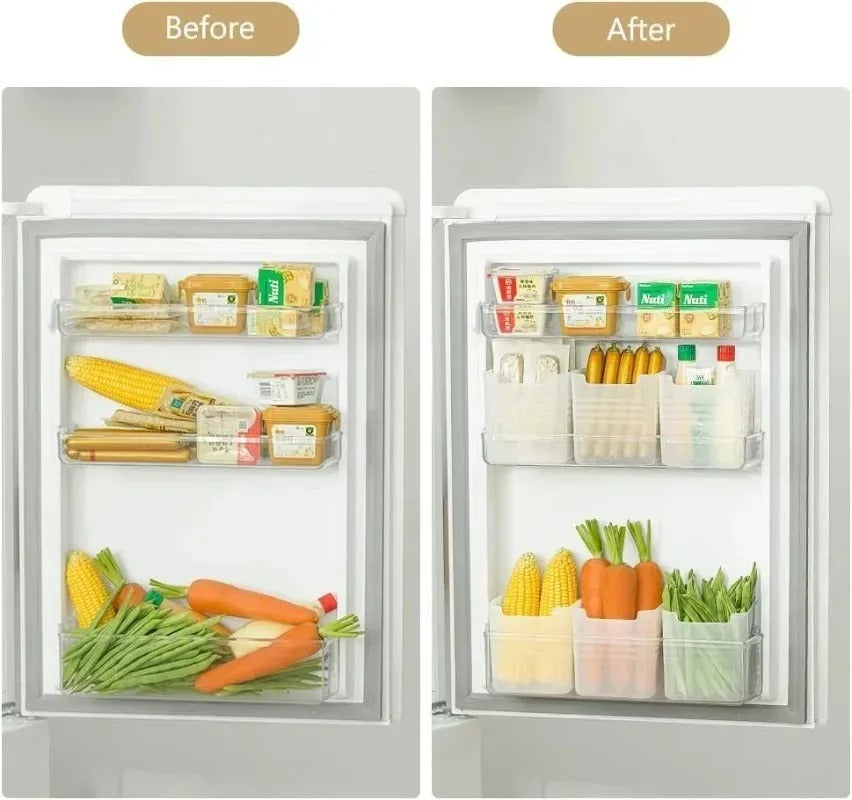 Transparent Refrigerator Storage Containers with Durable Design Ð 5-Piece Set for Organized Food Storage 4