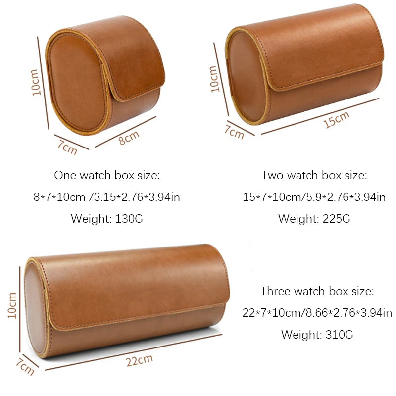 Travel Watch Case - PU-Leather Organizer for 3 Watches with Removable Pillows, Portable Travel Design 5