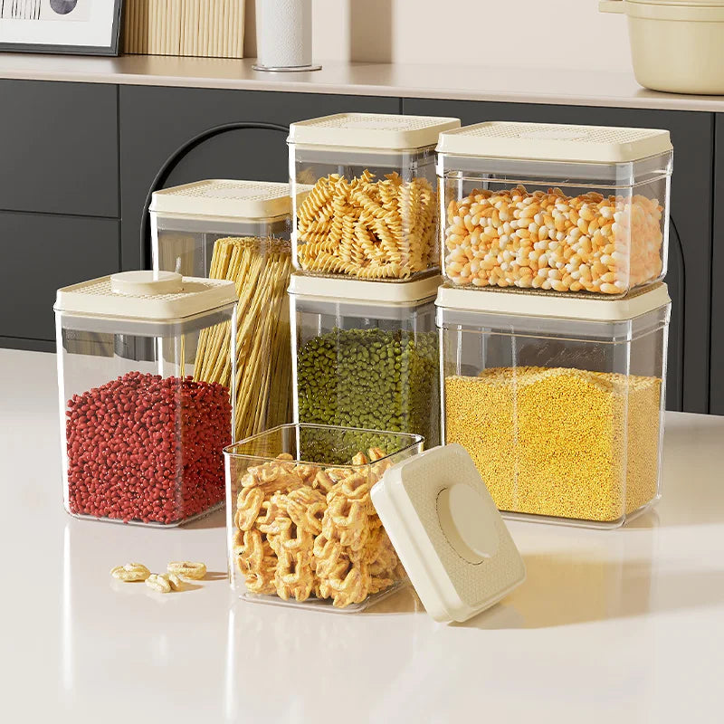 Vacuum Sealed Storage Jar – Food-Grade Plastic – Moisture-Proof Design – Ideal for Snacks and Grains 4