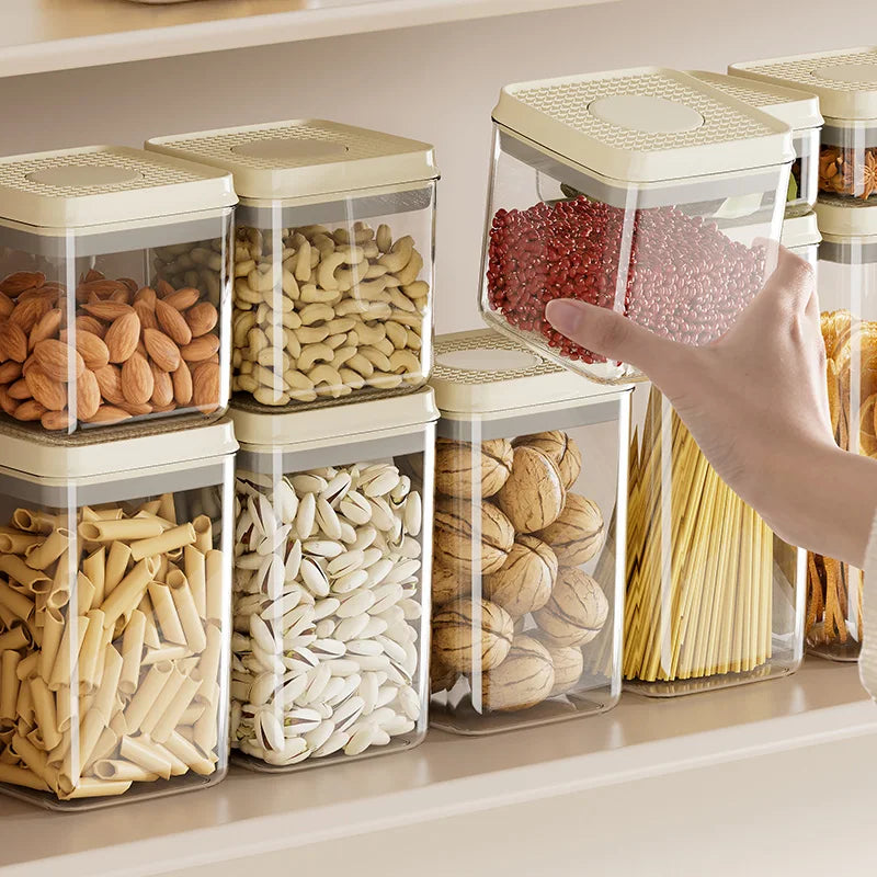 Vacuum Sealed Storage Jar – Food-Grade Plastic – Moisture-Proof Design – Ideal for Snacks and Grains 5